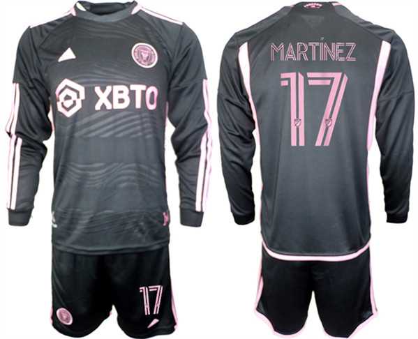 Men's Inter Miami CF #17 Martinez 2023-24 Black Away Soccer Jersey Suit,We sell and wholesale Men's Inter Miami CF #17 Martinez 2023-24 Black Away Soccer Jersey Suit on line form chian!